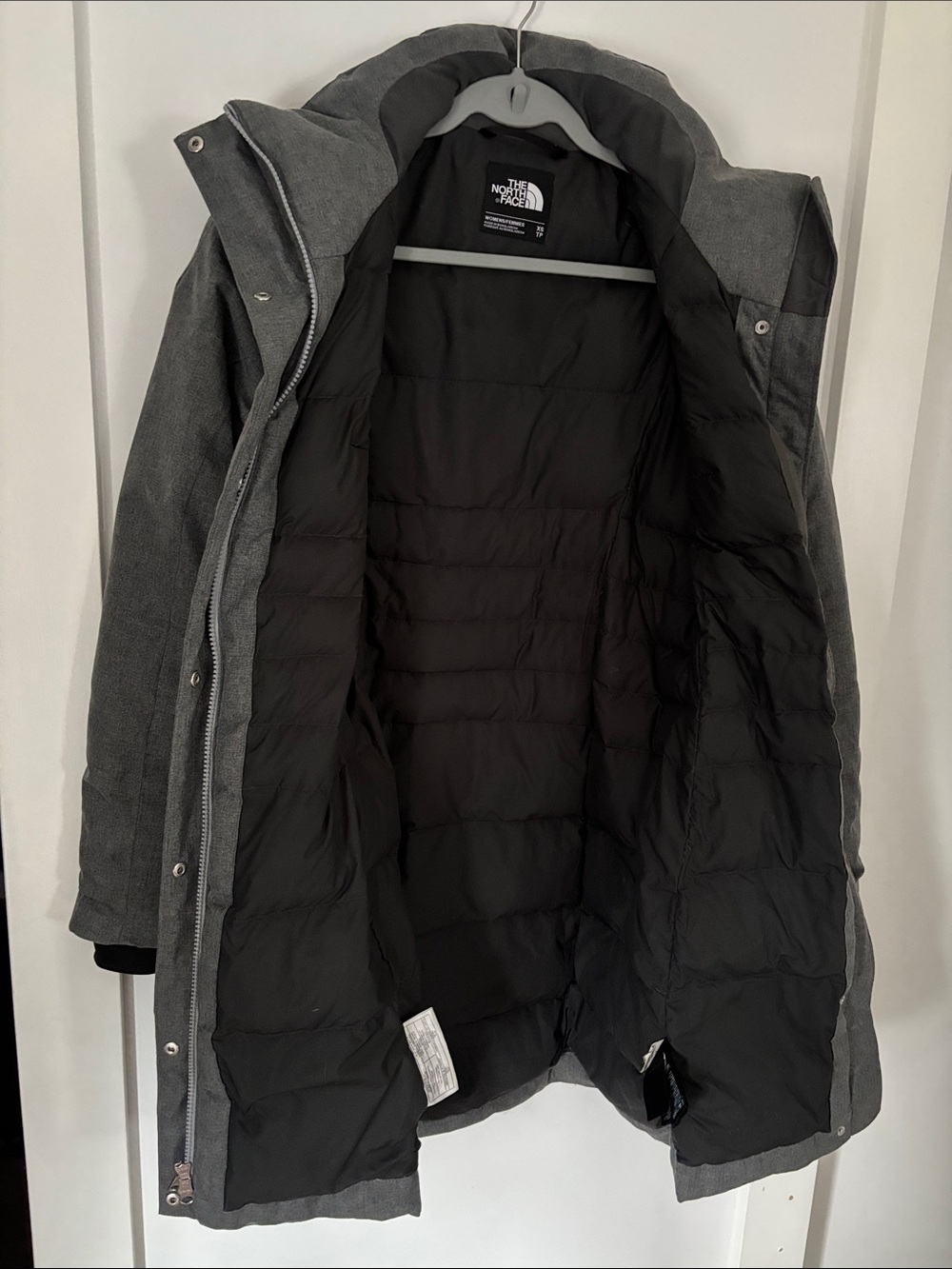 The North Face Women's Charcoal Gray Long Trench Coat - Picture 2 of 4